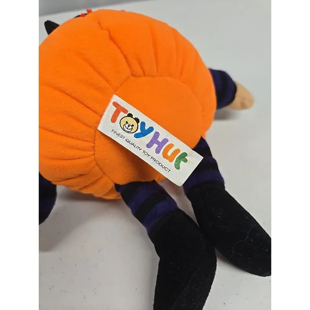 Toy Hut Vintage Halloween Witch Pumpkin Jack O Lantern Plush Stuffed Toy 6 Inch